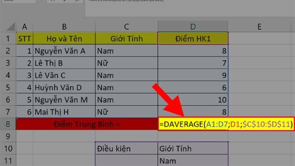 Nhập công thức với địa chỉ tuyệt đối.