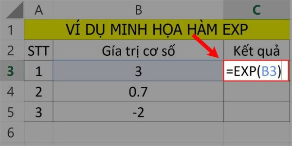 Kiểm tra lại công thức