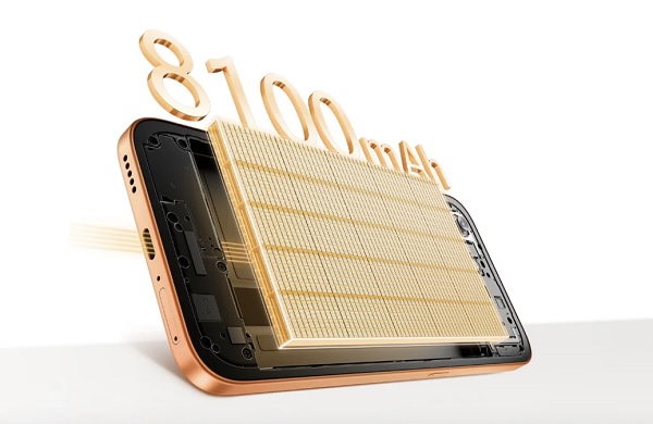 HONOR X7e Plus được trang bị viên pin dung lượng lên tới 8.100mAh, hỗ trợ công nghệ sạc nhanh HONOR SuperCharge 45W