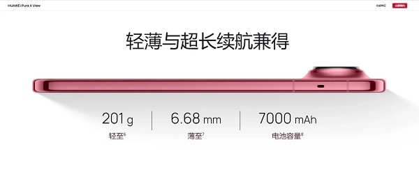 Huawei vẫn giữ độ mỏng thân máy ở mức 6.68mm