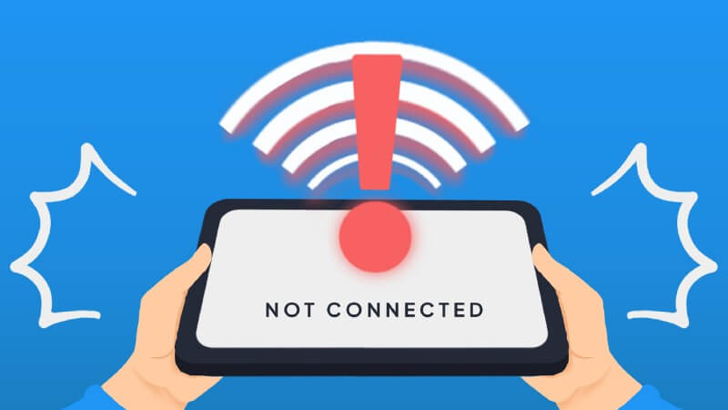 Những lý do khiến WiFi hiện dấu chấm than hoặc báo lỗi "No Internet"