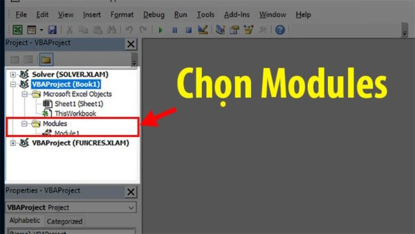 Chọn Module chứa Macro