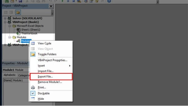 Chọn File → Export File