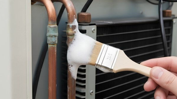Cách kiểm tra rò rỉ khí gas trên hệ thống ống đồng bằng bọt xà phòng
