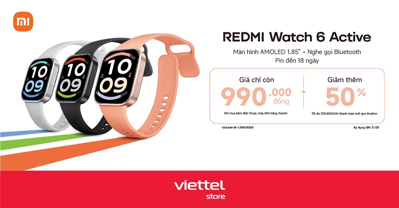 mở bán Redmi Watch 6 Active