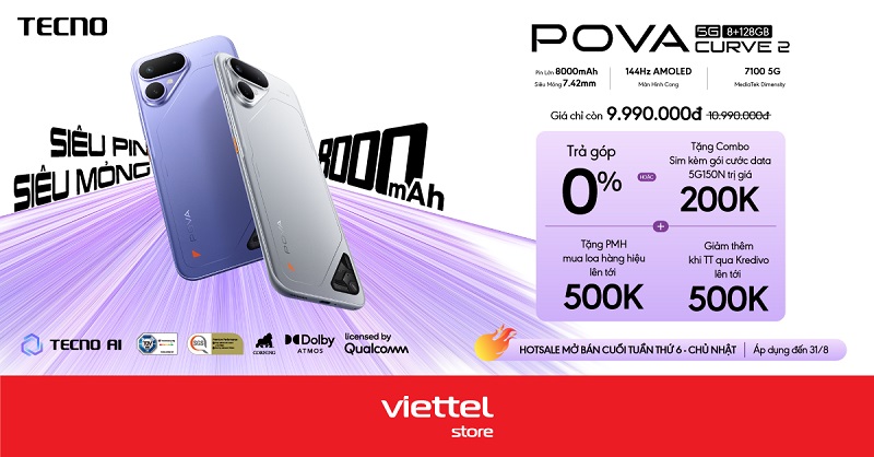 Mở bán TECNO POVA Curve 2 5G