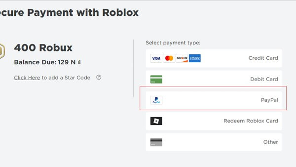Chọn Paypal