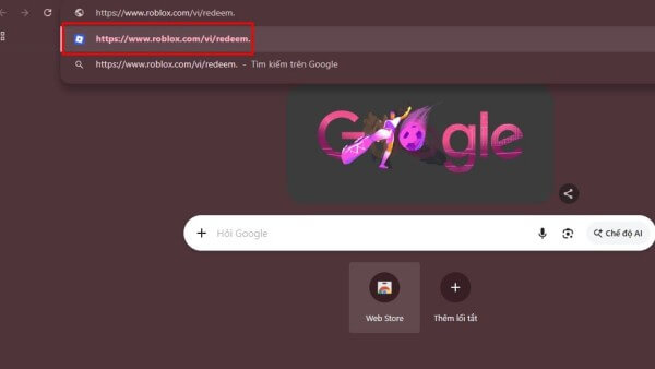 Truy cập trang web Redeem