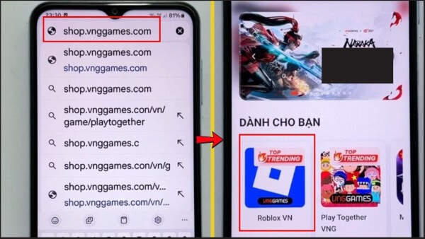 Mở cổng thanh toán Roblox VNG