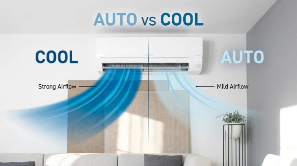 Vào ban ngày nên ưu tiên Cool, nhiệt độ hợp lý và quạt Auto