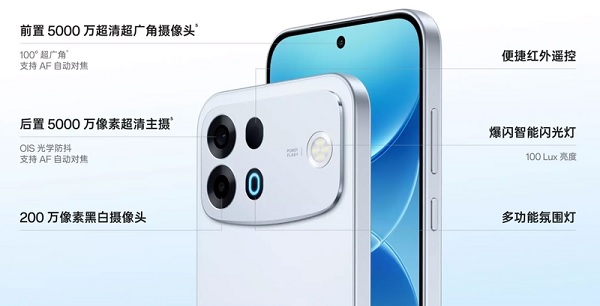 Camera trước và sau đều có độ phân giải 50MP