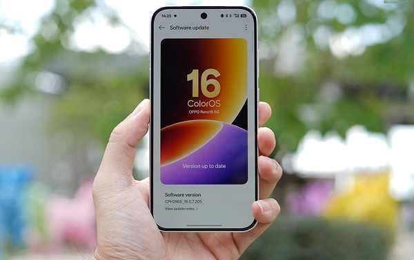 OPPO Reno16 F 5G chạy ColorOS 16 trên nền Android 16