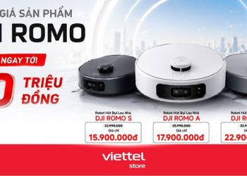 Robot hút bụi lau nhà DJI ROMO giảm ngay tới 10 triệu tại Viettel Store