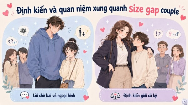 Một số định kiến xoay quanh size gap couple