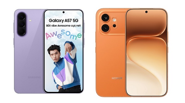 So sánh Samsung Galaxy A57 5G và HONOR 600 5G
