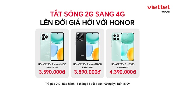 Tắt sóng 2G sang 4G: Lên đời giá hời với HONOR