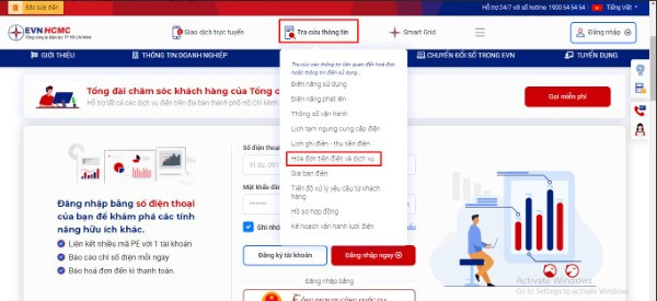 Chọn Tra cứu hóa đơn