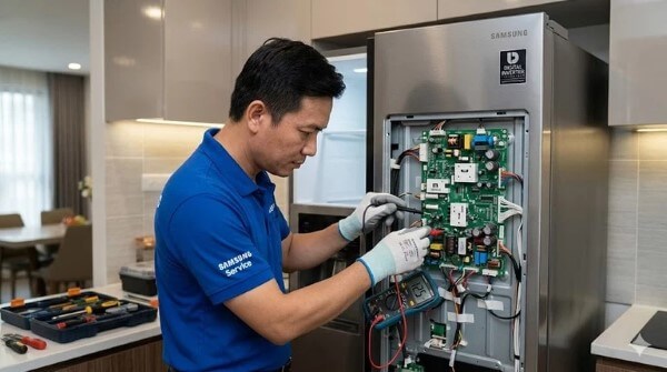 Bo mạch điều khiển tủ lạnh bị sự cố