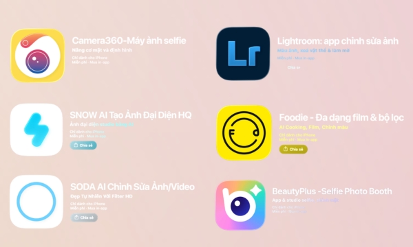 app chụp ảnh đẹp iphone