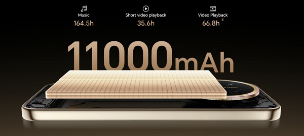 Thiết bị sở hữu viên pin dung lượng 11.000mAh