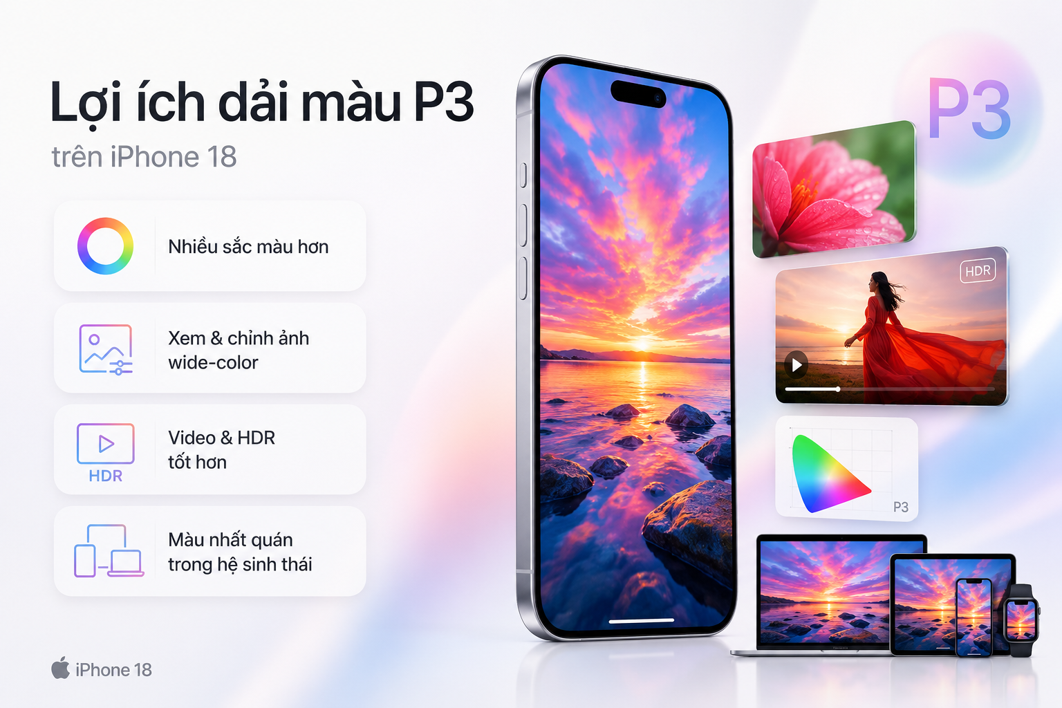 Lợi ích khi dùng dải màu P3