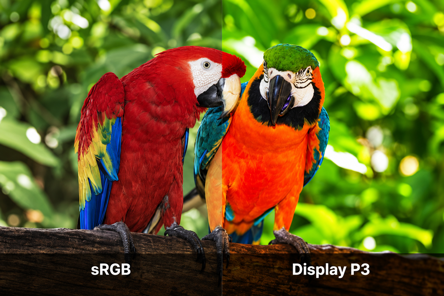 Bài thử nghiệm khả năng hiển thị màu của sRGB và Display P3