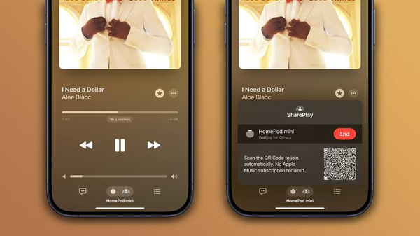 SharePlay cũng hỗ trợ nhiều người cùng nghe và điều khiển nhạc