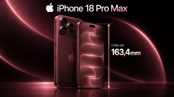 Chiều dài 163,4mm phù hợp với nhiều nhu cầu của người dùng