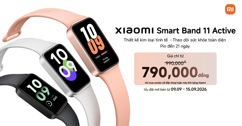 mở bán Xiaomi Mi Band 11 Active