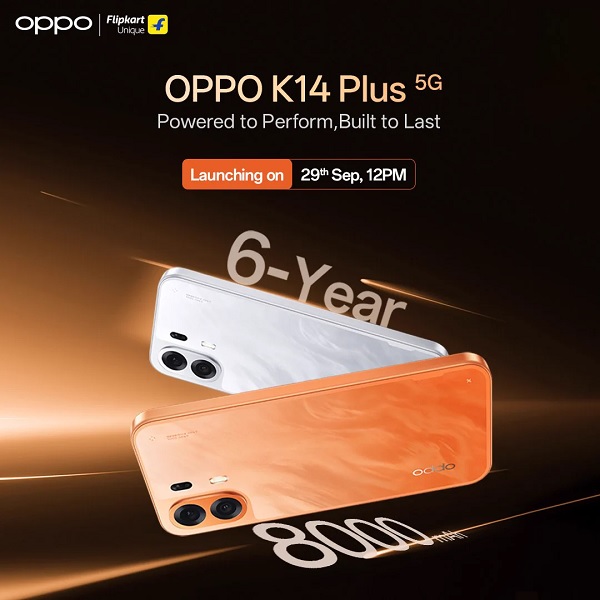 OPPO K14 Plus ra mắt vào ngày 29/9 tại thị trường Ấn Độ