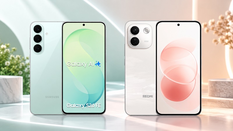 So sánh Samsung Galaxy S26 FE và Xiaomi Redmi Note 17 Pro Max 5G