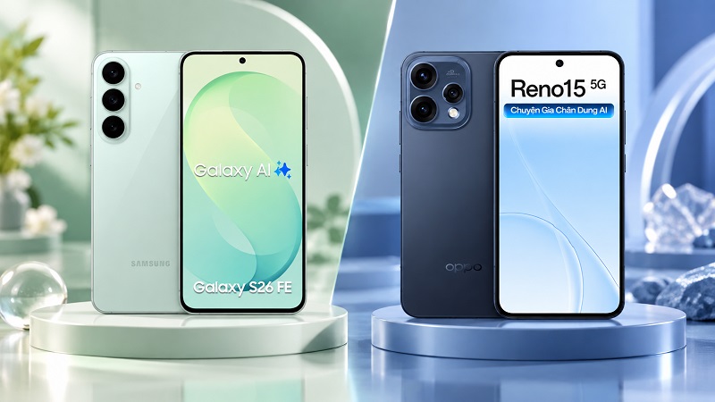 So sánh Samsung Galaxy S26 FE với OPPO Reno15 5G