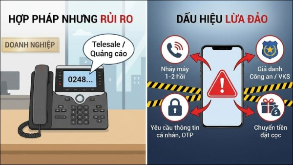 Những dấu hiệu nhận biết cuộc gọi và tin nhắn lừa đảo từ đầu số 0248