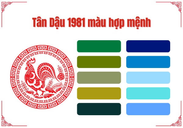 Những màu sắc bản mệnh người sinh năm 1981