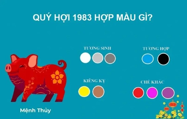 Những màu tương sinh và tương khắc của người sinh năm 1983