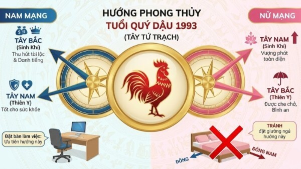 Xem các hướng hợp với người tuổi sinh năm 1993