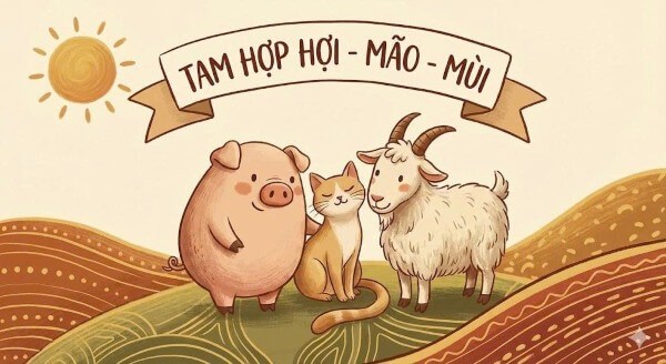 Tuổi Mùi thuộc nhóm tam hợp Hợi - Mão - Mùi