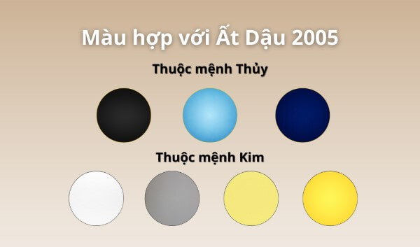Những màu sắc hợp với người sinh năm 2005 