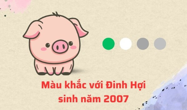Những màu tương khắc với người sinh năm 2007