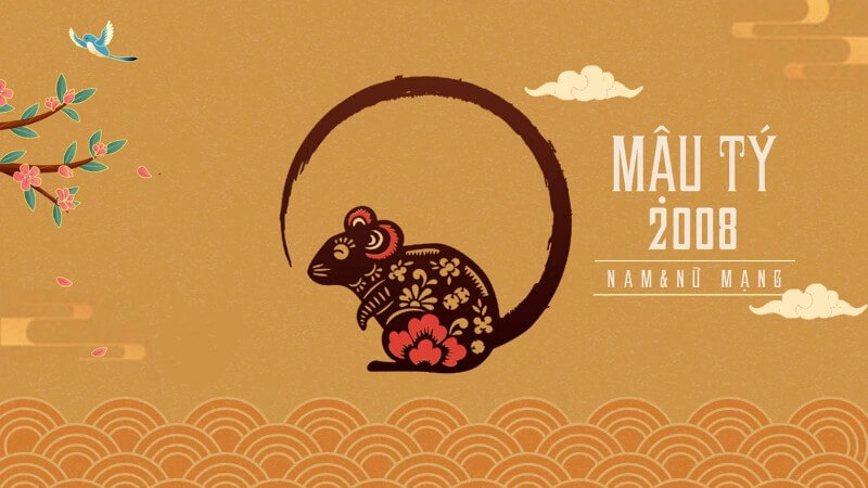 Người sinh năm 2008 tuổi Mậu Tý, thuộc mệnh Hỏa (Tích Lịch Hỏa)
