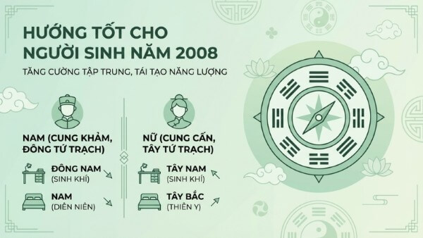 Chọn hướng nhà hợp với tuổi 2008