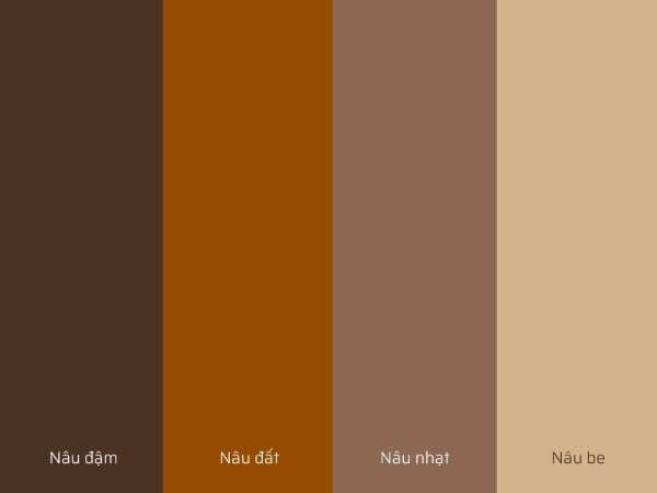 Những màu tương sinh với người sinh năm 2015 là vàng, nâu đất