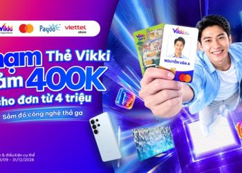 Chạm thẻ Vikki, giảm 400k cho đơn hàng từ 4 triệu tại Viettel Store