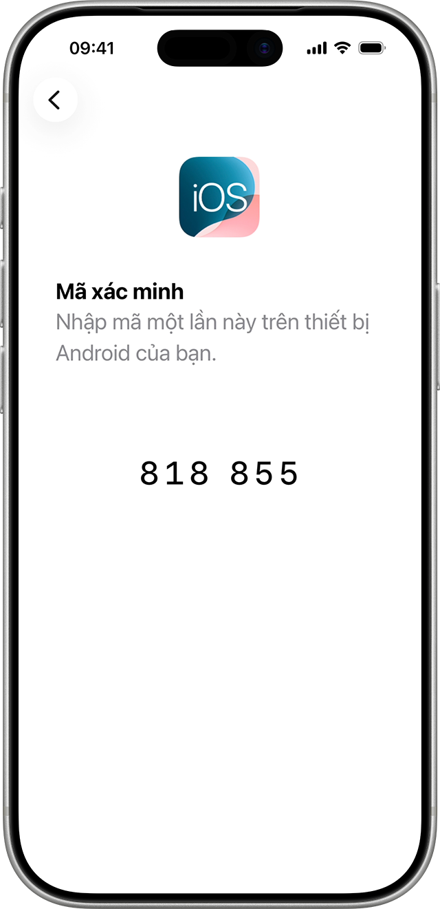 Nhập mã xác minh trên Android để thiết lập kết nối truyền dữ liệu với iPhone Duo. (ảnh minh hoạ)