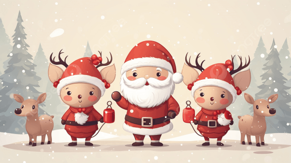 Hình nền ảnh ông già Noel với bộ trang phục đỏ đặc trưng