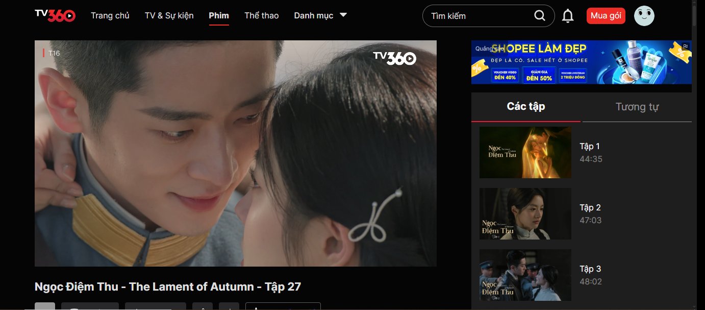 Bạn có thể xem trọn bộ phim Ngọc Điệm Thu trên website TV360