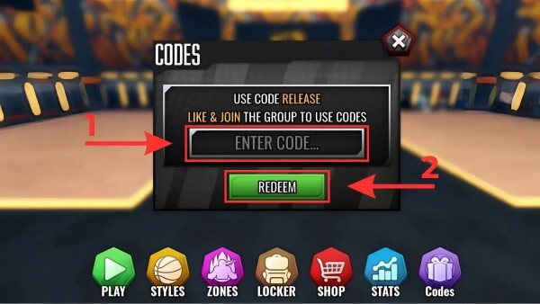 Nhập mã code
