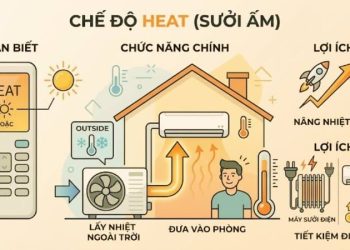 Cách bật điều hoà chế độ nóng đúng và nhanh tại nhà