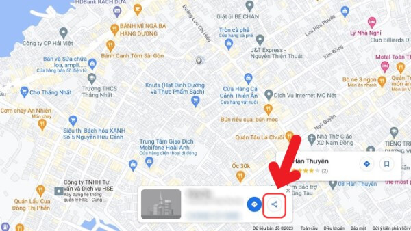 Chọn nút Chia sẻ