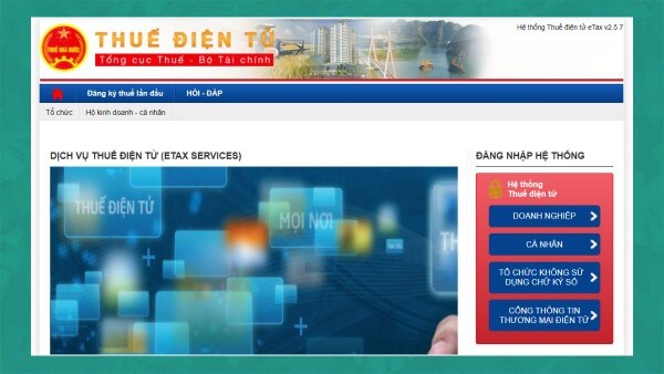 Truy cập cổng thông tin điện tử của Cục Thuế 